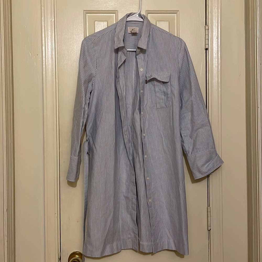 Levi’s button down stripe collar dress. Size small